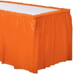 Best deal 😉 Orange Peel Plastic Table 👗 Skirt, 2ct. by Amscan 🔥