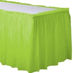 Brand new 🔥 Kiwi Green Plastic Table 👗 Skirt, 2ct. by Amscan 🔥