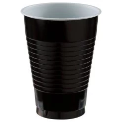 Best Sale 🥰 12oz. Jet Black Plastic Cups, 150ct. by Amscan 🔔