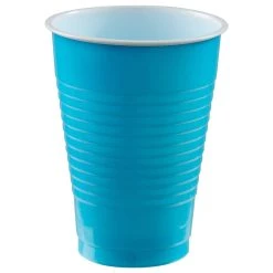 Promo 🥰 12oz. Caribbean Blue Plastic Cups, 150ct. by Amscan 🛒