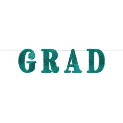 Best Sale 😀 12ft. Green Sequin Grad Graduation Banner by Amscan 🧨