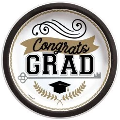 Brand new 🥰 8.5" Congrats Grad Round Paper Plates, 100ct. by Amscan ❤️