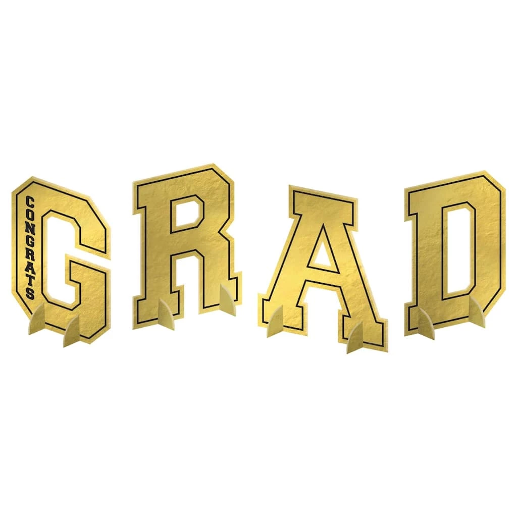 Best deal π― 9" Gold 4 Piece Grad Foil Letter Centerpieces, 3ct. by Amscan π 1 Best deal π― 9" Gold 4 Piece Grad Foil Letter Centerpieces, 3ct. by Amscan π