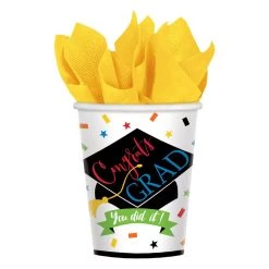 Promo ⭐ 9oz. Congrats Grad 100% Done Paper Cups, 100ct. by Amscan 💯