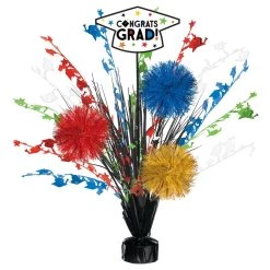 Budget 🥰 18" Graduation Multicolor Tinsel Burst Centerpiece, 4ct. by Amscan ✨