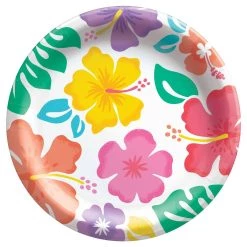 Best deal ✨ 8.5" ☀️ Summer Hibiscus Round Paper Plates, 100ct. by Amscan 😉
