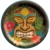 New 🛒 8.5" Vintage Tiki Round Paper Plates, 100ct. by Amscan 🎁