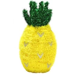 New 🛒 11" ☀️ Summer 3D Tinsel Pineapple, 2ct. by Amscan 🌟