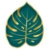 Cheap 🔥 9" Key West Palm Leaf Shaped Metallic Paper Plates, 24ct. by Amscan 🛒