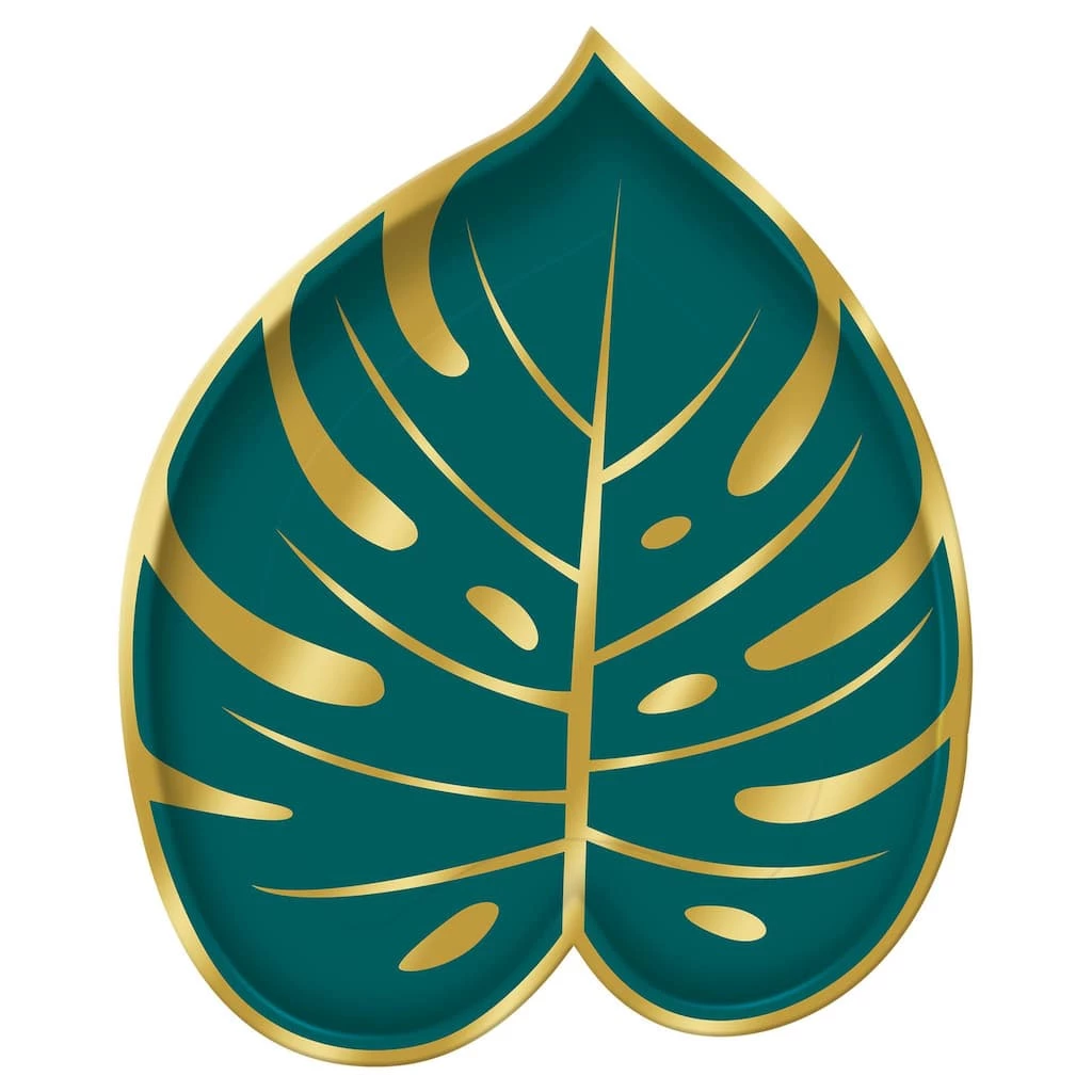 Cheap π₯ 9" Key West Palm Leaf Shaped Metallic Paper Plates, 24ct. by Amscan π 1 Cheap π₯ 9" Key West Palm Leaf Shaped Metallic Paper Plates, 24ct. by Amscan π
