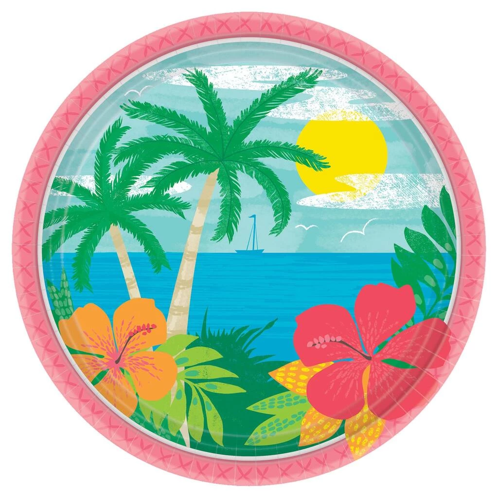 Promo βοΈ 9" Luau βοΈ Summer Vibes Paper Plates, 60ct. by Amscan π 1 Promo βοΈ 9" Luau βοΈ Summer Vibes Paper Plates, 60ct. by Amscan π