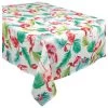 Budget 🔥 104" ☀️ Summer Flamingo Fabric Table Cover by Amscan 🧨