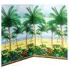 Discount 🎉 Summer Luau Palm Tree Scene Setter Room Roll by Amscan 😀