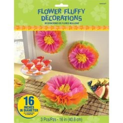 Discount ✨ Summer Hibiscus Fluffy Flower Decorations, 6ct. by Amscan 👍