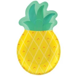 Best deal 👍 10.5" Tutti Frutti Pineapple Shaped Paper Plates, 24ct. by Amscan ⭐