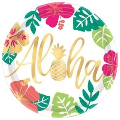 Best reviews of 🛒 10.5" You Had Me at Aloha Paper Plates, 24ct. by Amscan 🌟