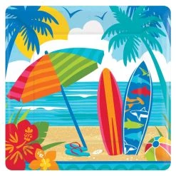 Best deal 😉 7" ☀️ Summer Sun & Surf Paper Plates, 54ct. by Amscan 😍