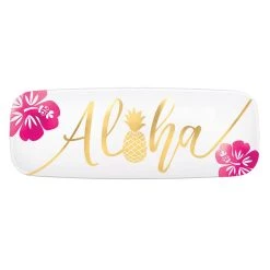 New ❤️ 17.5" ☀️ Summer Luau Aloha Platters, 4ct. by Amscan 😉