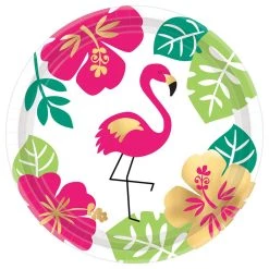Top 10 😍 7" You Had Me at Aloha Flamingo Paper Plates, 48ct. by Amscan ⭐