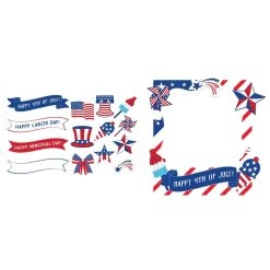 Promo 😀 Patriotic Stars & Stripes Customizable Giant Photo Frame by Amscan 🤩