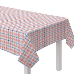 Best Pirce 🌟 90" ☀️ Summer Block Party Plaid Vinyl Table Cover, 2ct. by Amscan 🎉