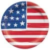 New 🎁 8.5" 🌞 Summer Painted Patriotic Round Paper Plates, 100ct. by Amscan 👍