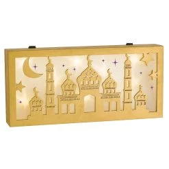 Outlet 👏 Eid Light-Up Wooden Shadowbox by Amscan 💯