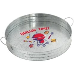 Brand new 🥰 Grillin and Chillin Metal Serving Tray with Handles by Amscan ❤️