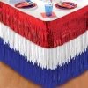 Cheap 🛒 9ft. Patriotic Fringe Table 👗 Skirt by Amscan 🤩