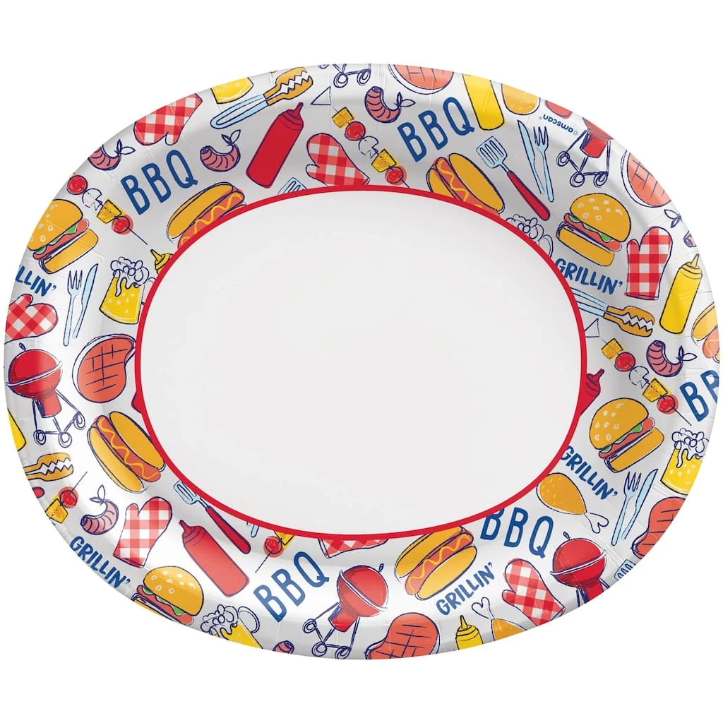 Coupon π 12" Grillin and Chillin Oval Plates, 40ct. by Amscan π 1 Coupon π 12" Grillin and Chillin Oval Plates, 40ct. by Amscan π