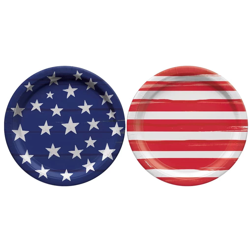 Best deal π 6.75" Painted Patriotic Round Paper Plate Assortment, 100ct. by Amscan π€© 1 Best deal π 6.75" Painted Patriotic Round Paper Plate Assortment, 100ct. by Amscan π€©