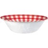 Brand new 🥰 19.5" 🌞 Summer Gingham Melamine Textured Round Bowl, 2ct. by Amscan 😉