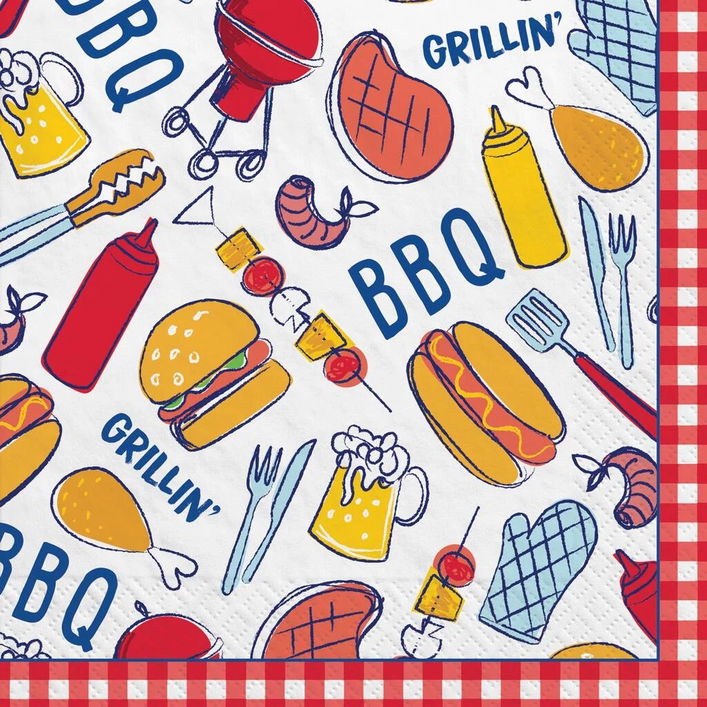 Buy π₯ Grillin and Chillin Lunch Napkins, 80ct. by Amscan π 1 Buy π₯ Grillin and Chillin Lunch Napkins, 80ct. by Amscan π