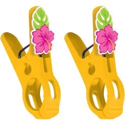 New 🎁 Summer Hibiscus Beach Towel Clips, 6ct. by Amscan 😀