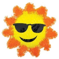 Deals ✔️ 12" 🌞 Summer Sun Tinsel Decorations, 6ct. by Amscan 🧨