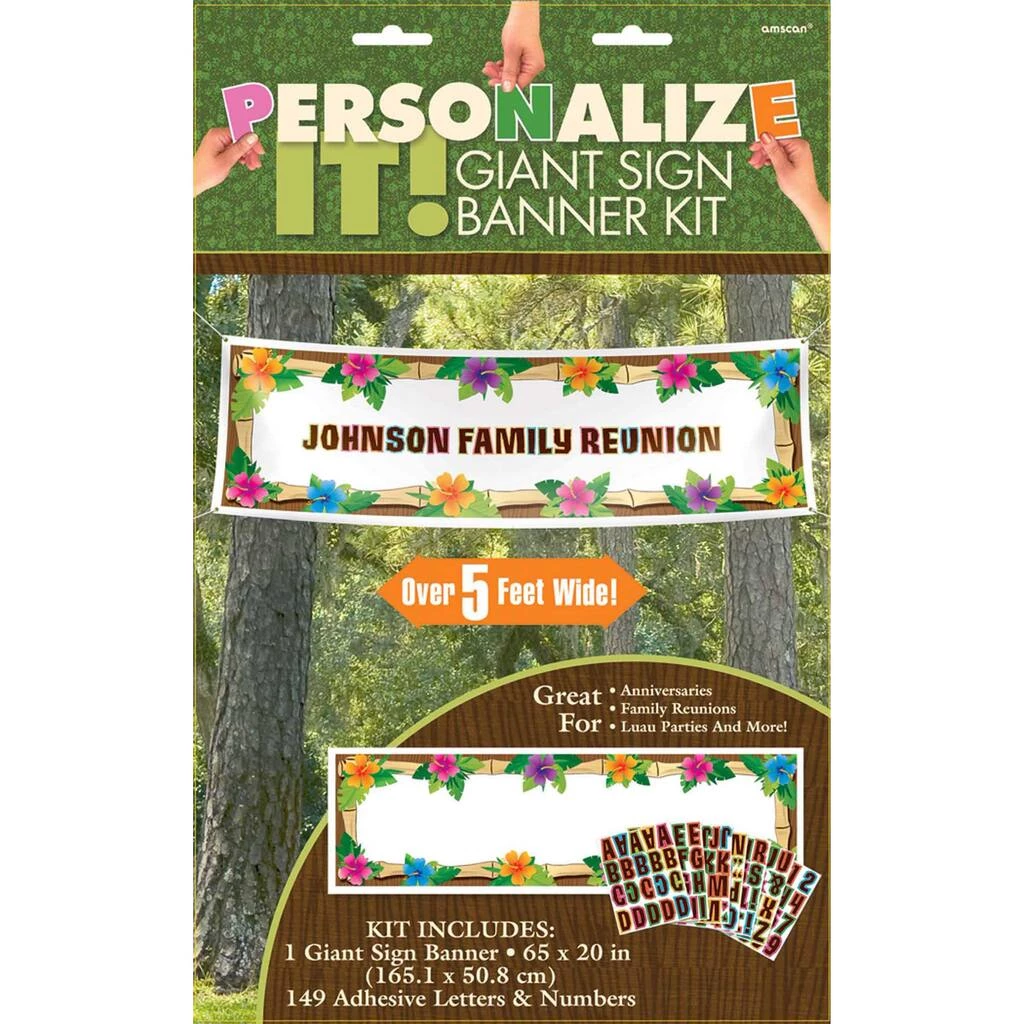 Best Sale π― 64" Giant Personalized Luau Banner Kit by Amscan βοΈ 2 Best Sale π― 64" Giant Personalized Luau Banner Kit by Amscan βοΈ - Image 2