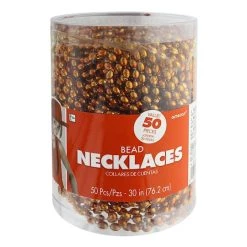 Outlet 🎉 30" Metallic Bead Party Necklaces, 50ct. by Amscan 🌟 -Amscan Sales Shop D616274S 1