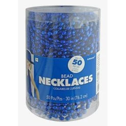 Outlet 🎉 30" Metallic Bead Party Necklaces, 50ct. by Amscan 🌟 -Amscan Sales Shop D616281S 1