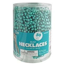 Outlet 🎉 30" Metallic Bead Party Necklaces, 50ct. by Amscan 🌟 -Amscan Sales Shop D616282S 1