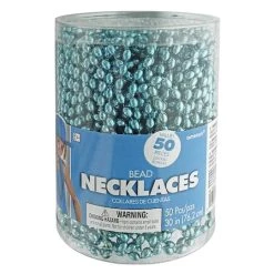 Outlet 🎉 30" Metallic Bead Party Necklaces, 50ct. by Amscan 🌟 -Amscan Sales Shop D616283S 1