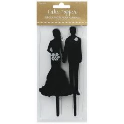 Deals 😍 7" Bride & Groom Silhouette Cake Topper by Amscan ✔️