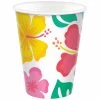 New 🛒 9oz. ☀️ Summer Hibiscus Paper Cups, 50ct. by Amscan ⭐