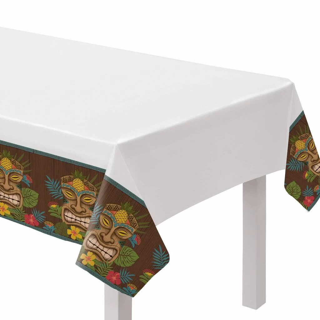 Best Pirce 🧨 84'' x 54'' Vintage Tiki Plastic Table Cover by Amscan 🥰 2 Best Pirce 🧨 84'' x 54'' Vintage Tiki Plastic Table Cover by Amscan 🥰 - Image 2