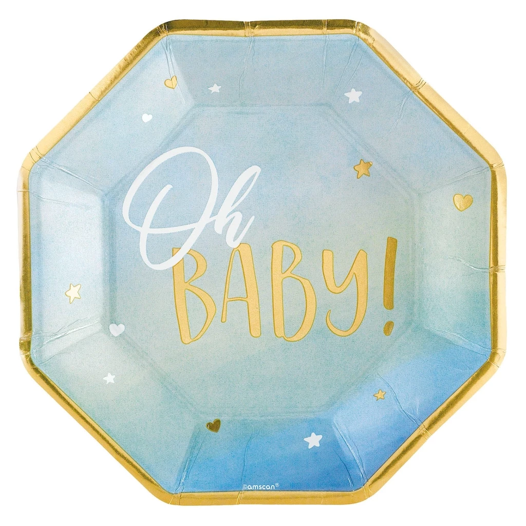 Top 10 π― 10.5" Blue Oh Baby Plates, 8ct. by Amscan π 1 Top 10 π― 10.5" Blue Oh Baby Plates, 8ct. by Amscan π
