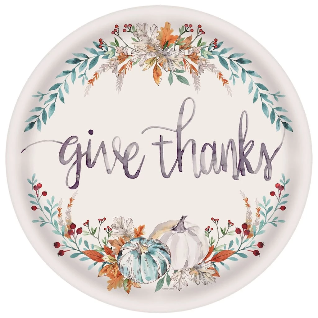 New β Thanksgiving Textured Melamine Round Platter by Amscan π 1 New β Thanksgiving Textured Melamine Round Platter by Amscan π