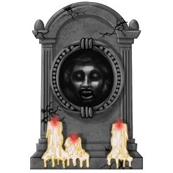 Cheap 👍 Halloween Foam Tombstone With Light Up Candles by Amscan 😉