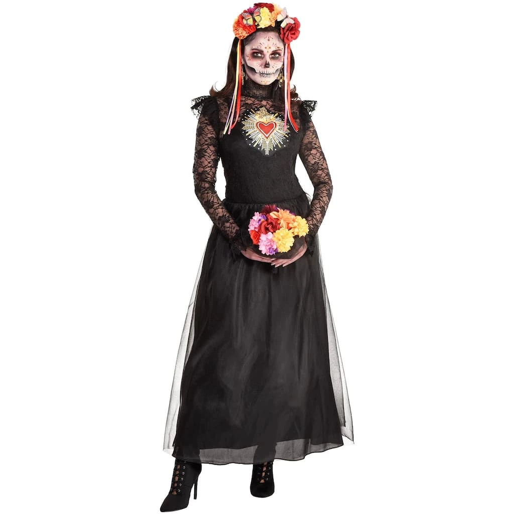 Promo 𧨠Day of the Dead Couture π Dress Adult Costume by Amscan π 1 Promo 𧨠Day of the Dead Couture π Dress Adult Costume by Amscan π