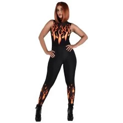 Hot Sale ⭐ Devil Flames Adult Catsuit by Amscan ✨
