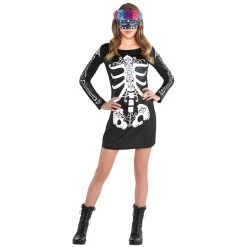 Best Pirce β¨ Day of the Dead Neon π Dress Adult Costume by Amscan π₯°