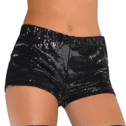Deals π Women's Black Sequin Boy Shorts by Amscan π